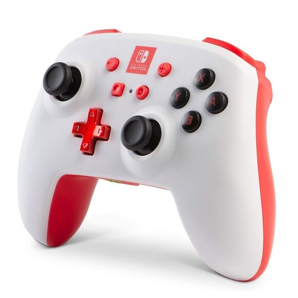 Nintendo Switch White PowerA Enhanced Wireless Controller Video Gaming - Working - Picture 1 of 11